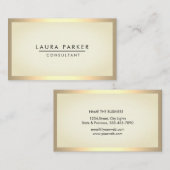シンプル金ゴールド白黒モダンプロフェッショナル 名刺 (正面/裏面)