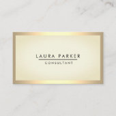 シンプル金ゴールド白黒モダンプロフェッショナル 名刺 (正面)