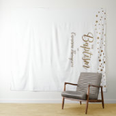 シンプル金ゴールド紙吹雪洗礼の背景 タペストリー (インサイチュ(横))