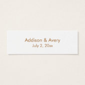 シンプル金ゴールド結婚のメッセージカードカード (裏面)