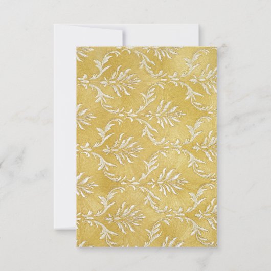 シンプル金ゴールド結婚十字架 出欠カード (裏面)