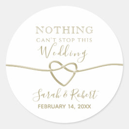 シンプル金ゴールド結婚式の引き出物 ラウンドシール