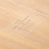 シンプル金ゴールド結婚文字 アクリル招待状 (レイダウン)