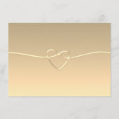 シンプル金ゴールド結婚詳細 エンクロージャーカード (裏面)