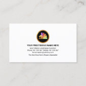 シンプル金ゴールド絵画のブラシアイコン 名刺 (裏面)