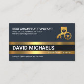 シンプル金ゴールド線はっきりした層タクシードライバー 名刺 (正面)