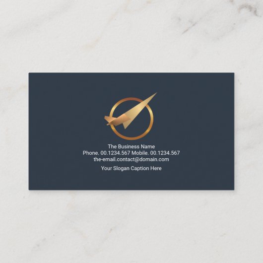 シンプル金ゴールド線はっきりした層物流輸送 名刺 (裏面)