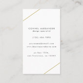 シンプル金ゴールド線モダンエレガント 名刺 (裏面)