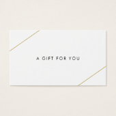 シンプル金ゴールド線モダン商品券 (正面)