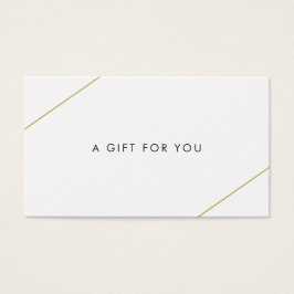 シンプル金ゴールド線モダン商品券