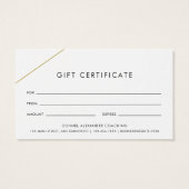 シンプル金ゴールド線モダン商品券 (裏面)