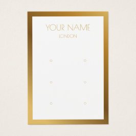 シンプル金ゴールド縁どイヤリング表示カード