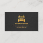 シンプル金ゴールド縁どトラックの採用 名刺 (裏面)