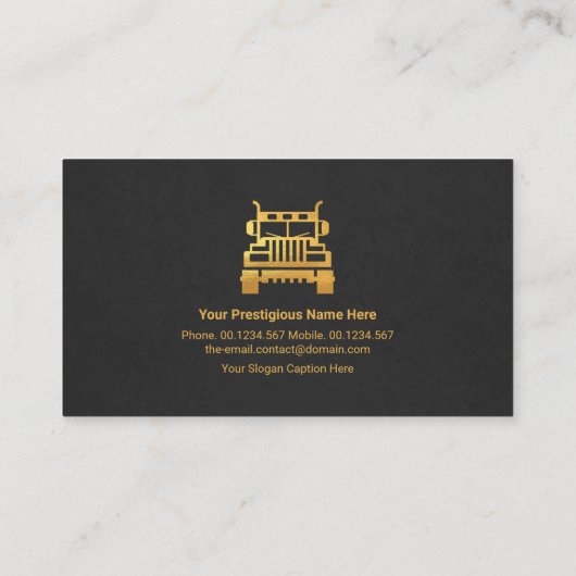 シンプル金ゴールド縁どトラックの採用 名刺
