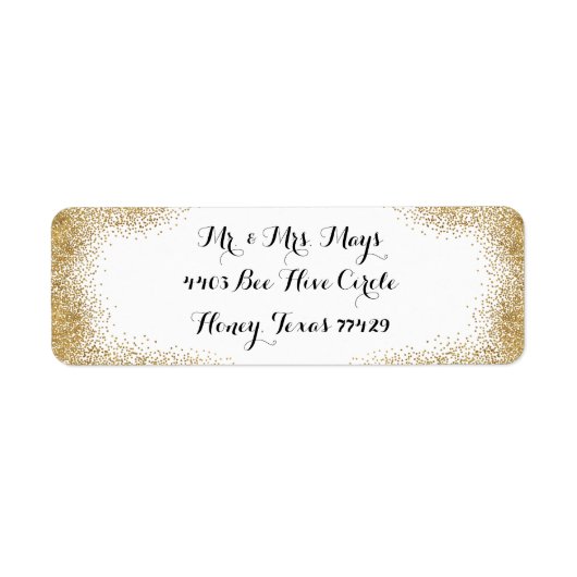 シンプル金ゴールド縁ど ラベル (正面)