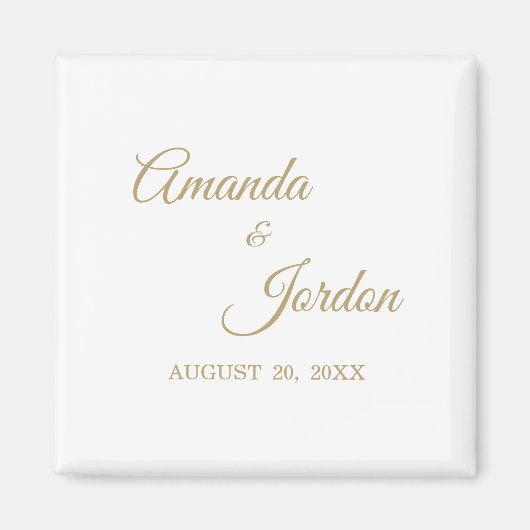 シンプル金ゴールド習字マグネット マグネット (正面)