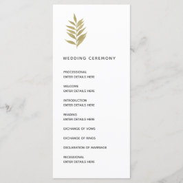 シンプル金ゴールド葉結婚植物式 プログラム