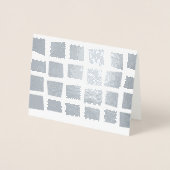 シンプル金ゴールド銀抽象芸術モダンランダムスクウェア 箔カード (正面)