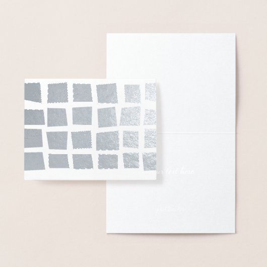 シンプル金ゴールド銀抽象芸術モダンランダムスクウェア 箔カード (ディスプレー)