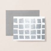 シンプル金ゴールド銀抽象芸術モダンランダムスクウェア 箔カード (封筒付き正面)