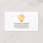 シンプル金ゴールド電球 名刺 (裏面)