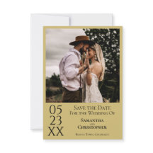 シンプル金ゴールド黄モダンミニマル写真結婚s