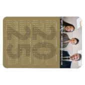 シンプル金ゴールド2025カレンダーミニマルな休日の写真 マグネット (横)