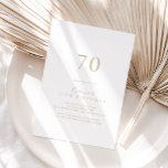 シンプル金ゴールド70th Birthday Partyへの招待 招待状<br><div class="desc">このシンプル金ゴールド70歳の誕生日パーティーの招待は、誕生日パーティーにモダン最適である。とシンプルデザインはエレガント、金ゴールド内のクラシックとスクリファンシープトタイポグラフィを備えている。</div>