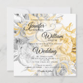 シンプル金ゴールド&シルバーエレガントフローラ結婚ズ (正面)