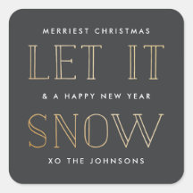 シンプル金ゴールド+ブラッククリスマスシール