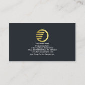 シンプル金ゴールド·ボスタイリッシュタンタブCEO創設者CEO 名刺 (裏面)