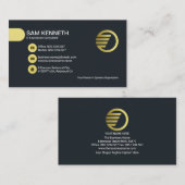 シンプル金ゴールド·ボスタイリッシュタンタブCEO創設者CEO 名刺 (正面/裏面)