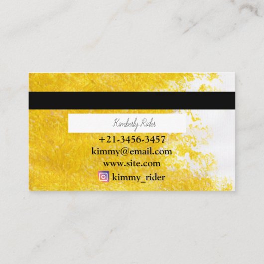 シンプル金ゴールド 名刺 (裏面)