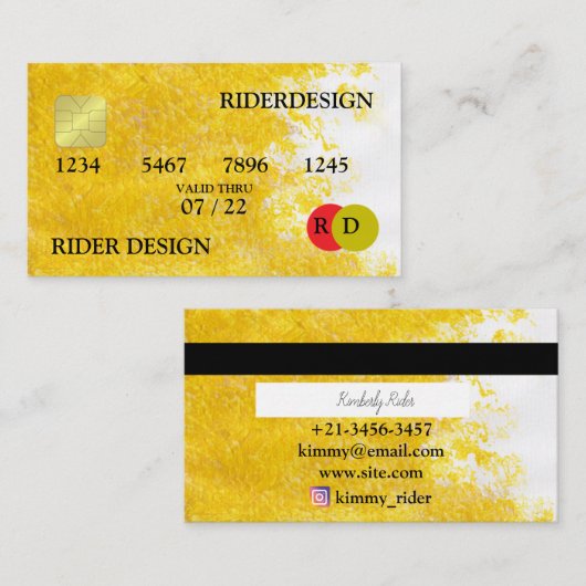 シンプル金ゴールド 名刺 (正面/裏面)