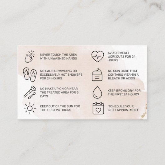 シンプル金ゴールド 名刺 (裏面)