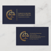 シンプル金ゴールドC法はかりで測務弁護士 名刺 (正面/裏面)