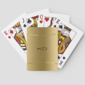 シンプル金属金ゴールドステンレス鋼ルックデスクバス トランプ (裏面)