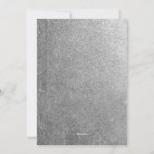 シンプル金箔の銀箔の喜びスクリプト シーズンカード (裏面)