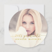 シンプル金箔 | 卒業パーティー招待状 招待状 (正面)