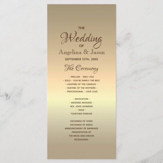 シンプル金結婚箔 プログラム (正面)