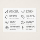 シンプル針唇フィラーエステティシャンアフターケア (裏面)