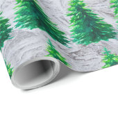 シンプル針葉樹クリスマスツリーラッピング紙 ラッピングペーパー (ロールコーナー)