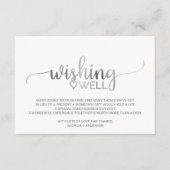 シンプル銀の書結婚道の願い エンクロージャーカード (正面)