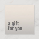 シンプル銀エレガントフェイク美しいサロンギフトカード スクエア名刺 (正面)