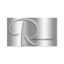 シンプル銀エレガント銀Script Monogram