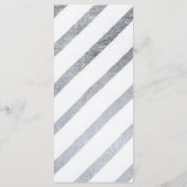 シンプル銀フェイク箔シック結婚メニュー メニュー (裏面)