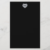 シンプル銀モダンハート披露宴 便箋 (裏面)