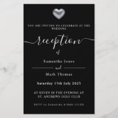 シンプル銀モダンハート披露宴 便箋 (正面)