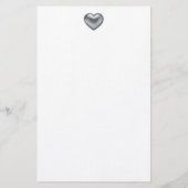 シンプル銀モダンハート披露宴 便箋 (裏面)