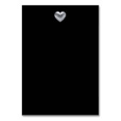 シンプル銀モダンハート結婚タイポグラフィ テーブルナンバー (裏面)